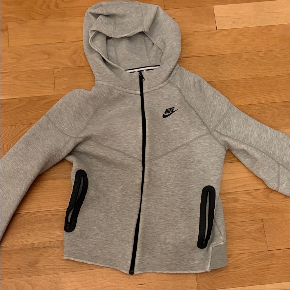 Nike Kids Light Gray Zip-Up Jacket